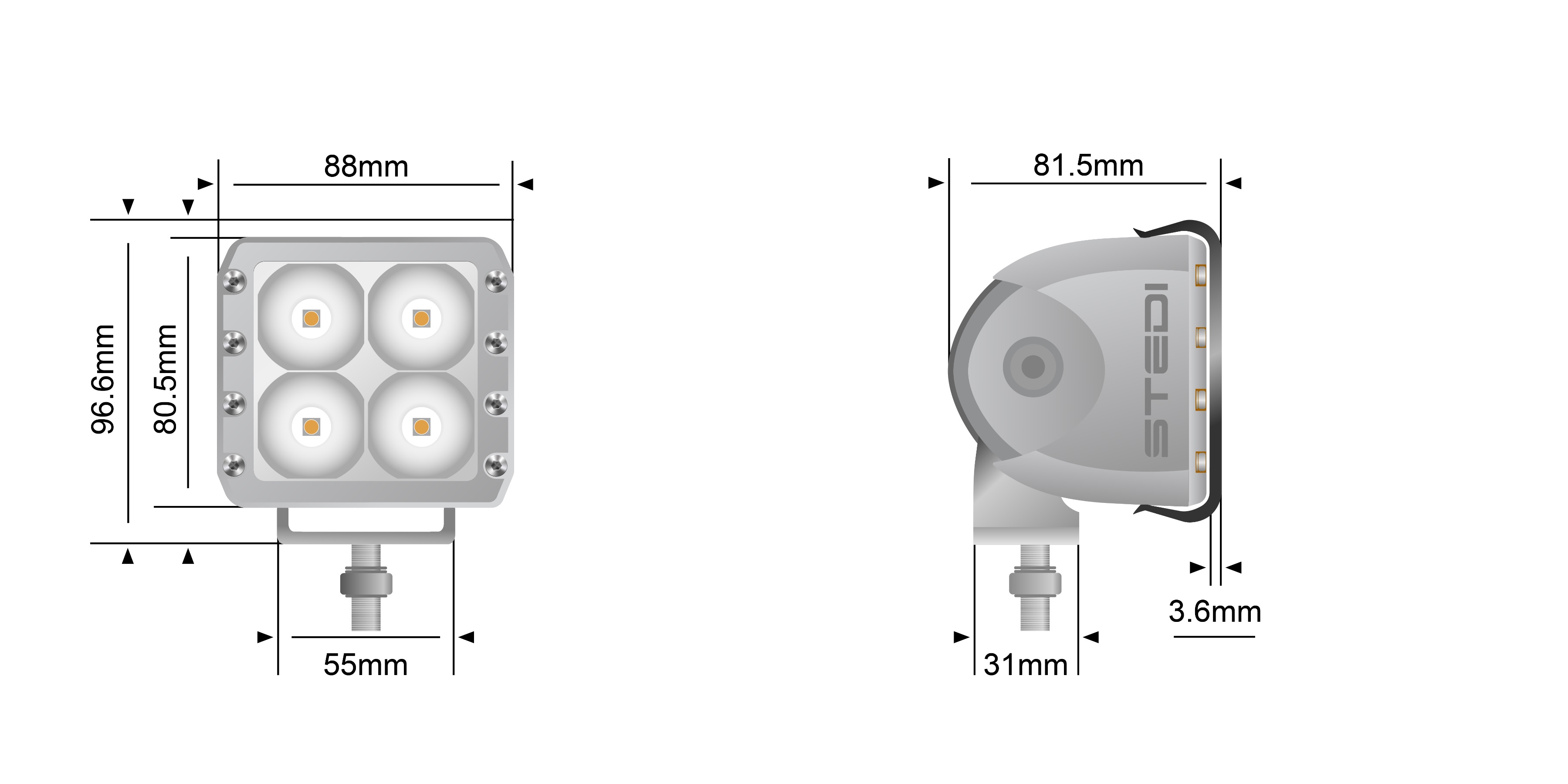 STEDI Marine White C-4 LED Light | Spot